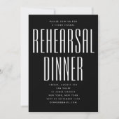 INVITATION ULTRA MINIMALIST MARIAGE MODERNE RÉPÉTITION DÎNER (Devant)