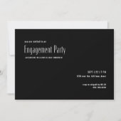 Invitation Ultra Moderne Fête de Fiançailles B/N (Devant)