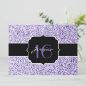 Invitation Ultra violet parties scintillant légère scintillan (Debout devant)