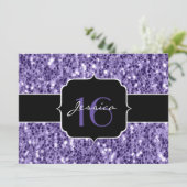 Invitation Ultra violet parties scintillant scintille Sweet 1 (Debout devant)