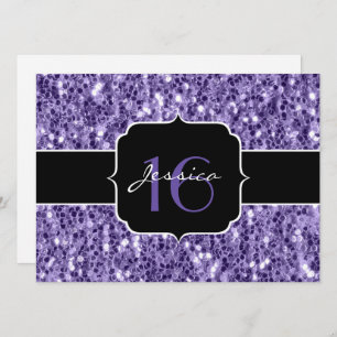 Invitation Ultra violet parties scintillant scintille Sweet 1