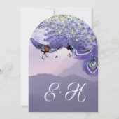 Invitation Ultra Violet Vert Cuivre Peacock Feather (Dos)