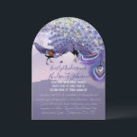 Invitation Ultra Violet Vert Cuivre Peacock Feather<br><div class="desc">Jardin Secret Fairy Jardin Lumières Fairytale Boho Ultra Violet Typographie Violet Cuivre Bleu Peacock Plumes Sous les étoiles Mariage Invitations</div>