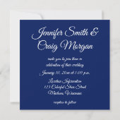 Invitation Ultramarine Blue Stars Mariage cosmique (Dos)