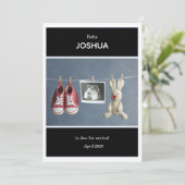 Invitation Ultrasound Photo Pregnancy Announcement Card (Debout devant)