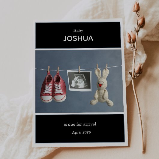 Invitation Ultrasound Photo Pregnancy Announcement Card