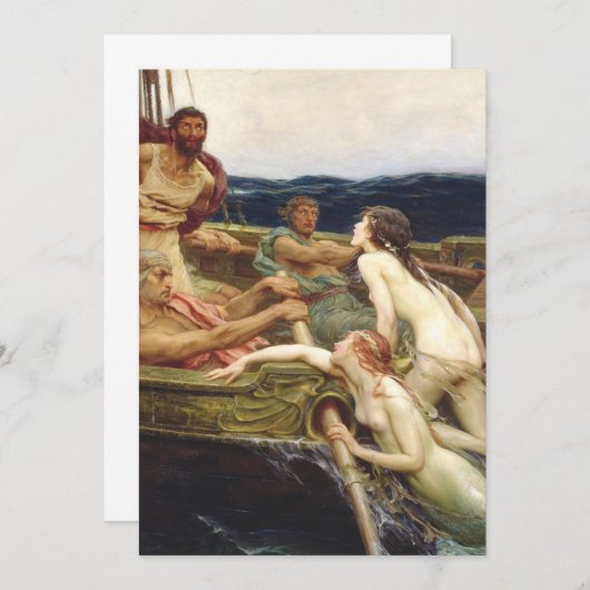 Invitation Ulysses et les sirènes - Herbert James Draper 1909 (Devant / Derrière)