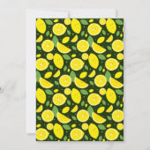 Invitation Umbrella Lemons Green Cartoon Baby shower virtuel (Dos)