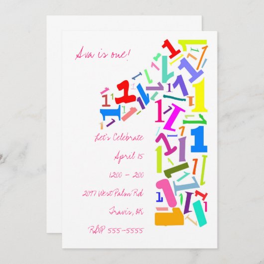 Invitation Un ! (Devant / Derrière)