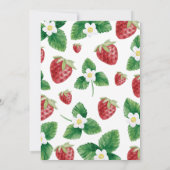 Invitation Un 1er anniversaire Fraise d'été Berry Sweet (Dos)