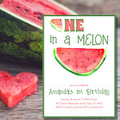 Invitation Un à Melon Tutti Frutti Premier Anniversaire