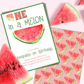 Invitation Un à Melon Tutti Frutti Premier Anniversaire