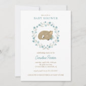 Invitation Un adorable Baby shower de la Faune (Devant)