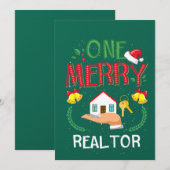 Invitation Un agent immobilier joyeux Noël sale (Devant / Derrière)
