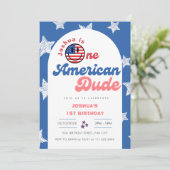 Invitation Un Américain 4 juillet 1er anniversaire (Debout devant)