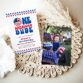 Invitation Un Américain 4 juillet premier anniversaire