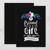 Invitation Un ami est un cadeau (Devant / Derrière)