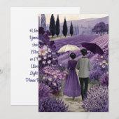Invitation Un Amour Comme La Lavande | Le calme romantique (Devant / Derrière)