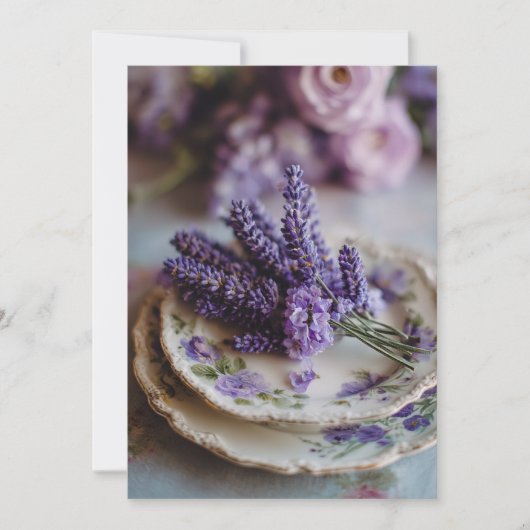 Invitation Un Amour Comme La Lavande | Violet doux (Devant)