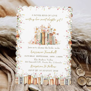 Invitation Un Amour de Roman - Histoire de Livre Enterrement