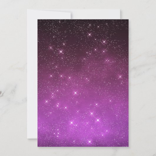 Invitation Un amour écrit dans les étoiles Mariage céleste (Dos)