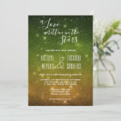 Invitation Un amour écrit dans les étoiles Mariage céleste (Debout devant)