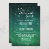 Invitation Un amour écrit dans les étoiles Mariage céleste (Devant / Derrière)