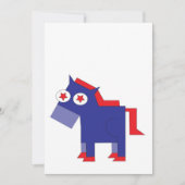 Invitation Un âne démocrate vide (Devant)