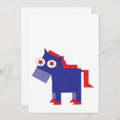 Invitation Un âne démocrate vide (Devant / Derrière)