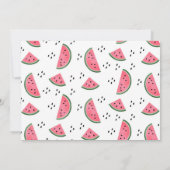 Invitation Un anniversaire de 1 an One In A Melon rose vert a (Dos)