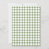 Invitation Un anniversaire de 1 an Silly Goose vert Gingham (Dos)