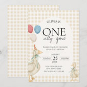 Invitation Un anniversaire de drôle d'oie (Devant / Derrière)