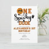 Invitation Un Anniversaire de enfant Éffrayant de basket-ball (Debout devant)