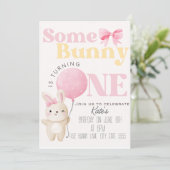 Invitation Un anniversaire de lapin (Debout devant)