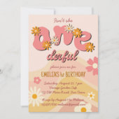 Invitation Un anniversaire de marguerite rétro super (Devant)