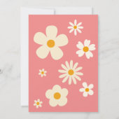 Invitation Un anniversaire de marguerite rétro super (Dos)