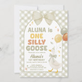 Invitation Un anniversaire de printemps d'une oie sotte (Devant)