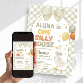 Invitation Un anniversaire de printemps d'une oie sotte