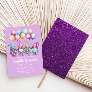 Invitation Un anniversaire fantaisiste avec de délicieuses fi