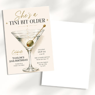 Invitation Un anniversaire Martini Un Peu Plus Vieux