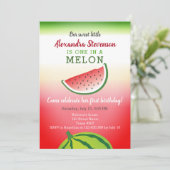 Invitation Un anniversaire melon (Debout devant)