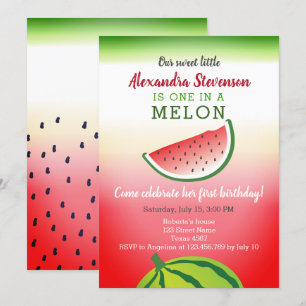 Invitation Un anniversaire melon