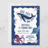 Invitation Un Anniversaire Merveilleux Sur La Mer Premier Ann (Devant)