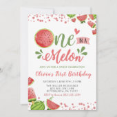 Invitation Un anniversaire Pastèque d'été, une pastèque uniqu (Devant)