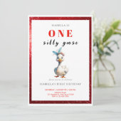 Invitation Un anniversaire stupide d'oie (Debout devant)