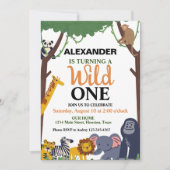 Invitation Un Anniversaire Un Peu Sauvage (Devant)
