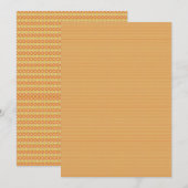 Invitation un arrière - plan orange et jaune avec des petits  (Devant / Derrière)