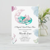 Invitation Un Arrivée Magique Dessine Près Du Baby shower Dra (Debout devant)