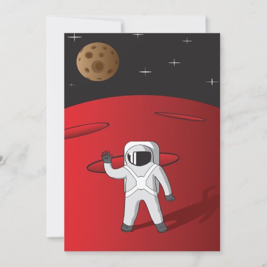 Invitation Un astronaute sur Mars Space Explorer Red Planet (Devant)