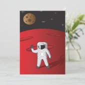 Invitation Un astronaute sur Mars Space Explorer Red Planet (Debout devant)